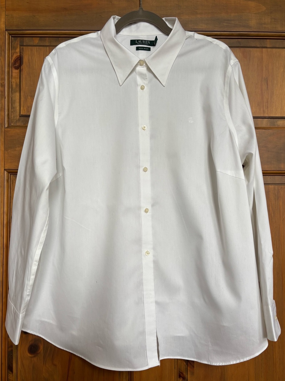 Lauren Ralph Lauren White Women’s 100% Cotton Dress Shirt SZ 2X No Iron